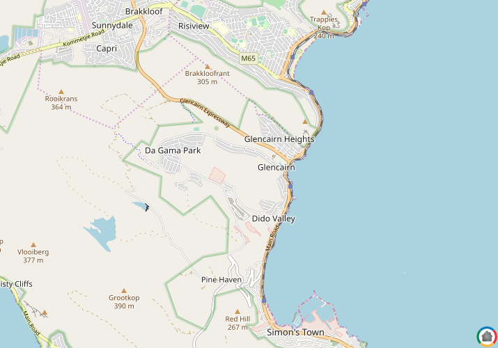 Map location of Glencairn Heights